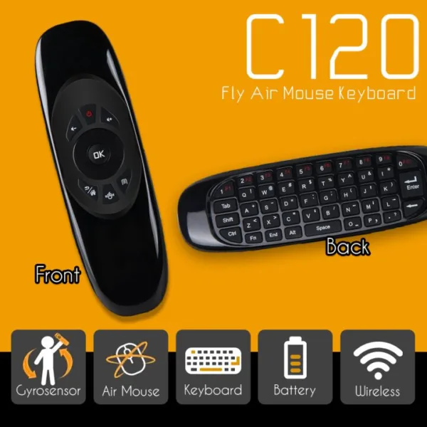 C120 Original Wireless Rechargeable 2.4 GHz Fly Air Mouse Keyboard